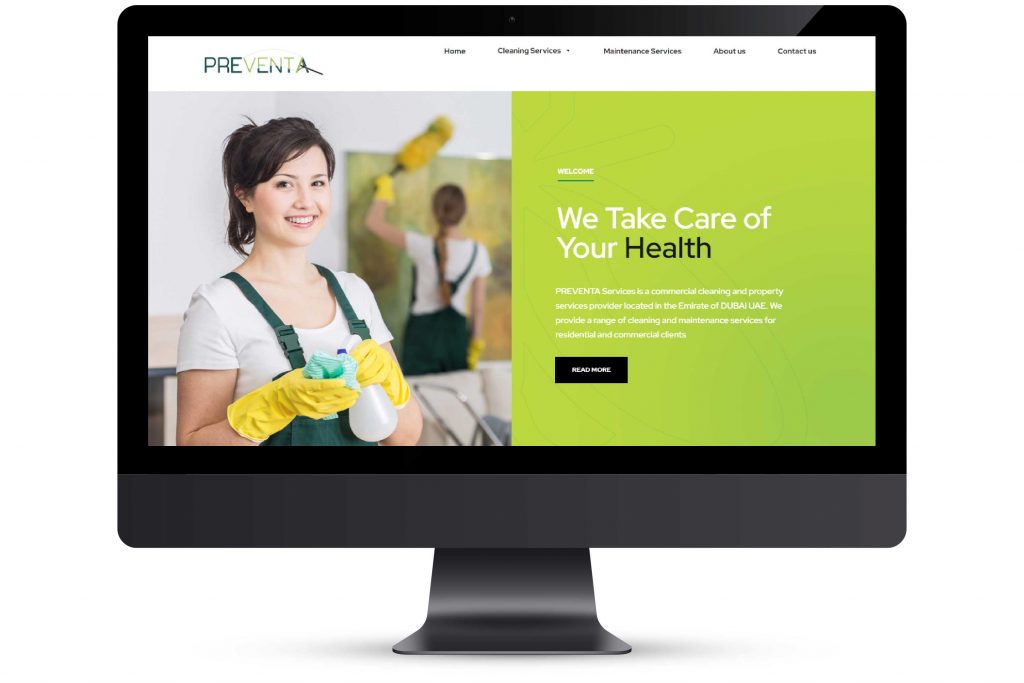 نمونه کار طراحی سایت شرکتی پریونتا